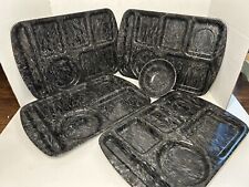 4 Vintage Prolon Ware Lunch Trays Confetti Melamine Speckles Cafeteria W/ Bowl picture