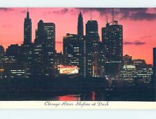 Unused Pre-1980 BUILDINGS AT SUNSET Chicago Illinois IL : make an offer hp3352 picture