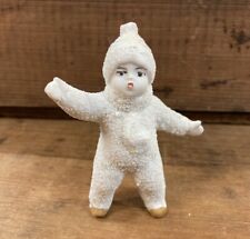 Vintage Antique 1920 German Porcelain Bisque Standing 3” Snow Baby picture