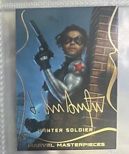 WINTER SOLDIER 2022 UD MARVEL MASTERPIECES #52 GOLD FOIL SIGNATURE SERIES picture