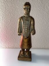Vintage Chinese Emperor of Qin Mausoleum-Style Terracotta Warrior Statue picture