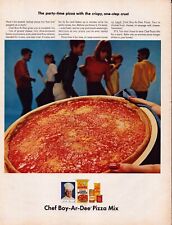1960's Chef Boy-Ar-Dee Pizza Mix Party-Time Dancing Vintage Print Ad L35 picture