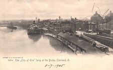 Postcard OH Cleveland Ohio City of Erie Lying at Docks 1905 UDB Vintage PC J9299 picture