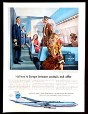 Pan Am Airlines Original 1959 Vintage Print Ad picture