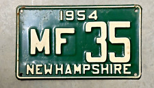 1954 NEW HAMPSHIRE license plate - BRILLIANT ORIGINAL vintage antique auto tag picture