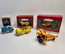 Lot Of 3 Hallmark Keepsake Miniature Kiddie Car Classics Ornaments - Cars Planes picture