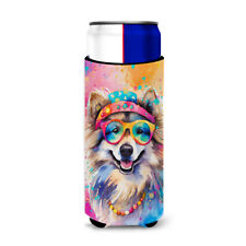 Keeshond Hippie Dawg Hugger For Ultra Slim Cans picture