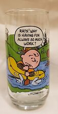 McDonald's Camp Snoopy Peanuts Collection Glass “Rats Why Is Having Fun Work?” picture