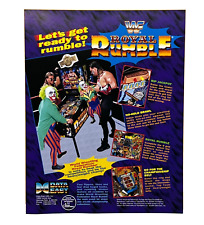Data East WWF Royal Rumble Pinball Flyer Original 90s Promo Game Art Vintage WWE picture