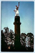 POSTCARD Vulcan at Night Birmingham Alabama Park Statue picture