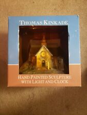 Thomas Kinkade Hand Painted Sculpture With Light And Clock picture