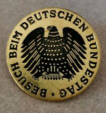Vintage-German, Besuch Beim Deutschen Bundestag Pinback Pin picture