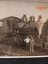 1910s photo  Lehigh Valley Penn #3045 steam train locomotive occupational worker picture