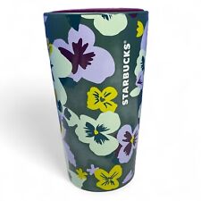 Starbucks 2020 Floral Pansies Purple Green  Limited Ceramic Travel Mug 12oz picture