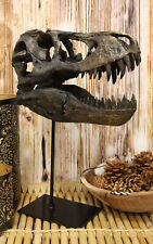 Jurassic Tyrannosaurus Rex T-Rex Faux Fossil Skull With Pole Display Mount 11.5