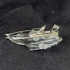 Swarovski Crystal Memories Mini Figurine POWER SPEED BOAT RHODIUM ~ Swan Signed picture