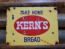 VINTAGE KERNS BREAD PORCELAIN SIGN OLD BAKERY FOOD STORE ADVERTISING GEN STORE picture
