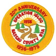 1975 20th Anniversary Operation Igloo Nassau County Council Patch Thread Brk NY picture