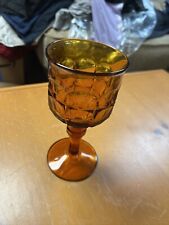 Beautiful Vintage Amber Goblet picture