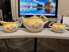 Hull Pottery Cinderella Bouquet Teapot w/Creamer & Sugar Bowl picture