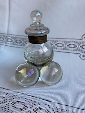 Antique Harrach Inkwell 19th Century Bohemian Soap Bubble Glass Ball Iridescent picture