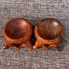 Wholesale Price2Pcs Rosewood Crystal Sphere stand pedestal holding diameter 4cm picture
