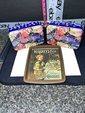Vintage 1982 Hershey’s Cocoa Chocolate Metal Tray & (2) 2001 Hershey Tins picture