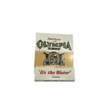 Vintage matchbook, white yellow red, Olympia Beer Its the Water, match book picture