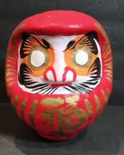 Hand Painted Japanese Red Daruma Doll Wish Making Good Luck Made in Japan 5.75