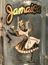 Vintage Travel Glass - Jamaica - Limbo, Point Duty Policeman, Dancer - NWOT picture