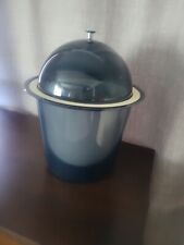 Vintage MCM Ice Bucket Acrylic Lucite Smoke Gray Dome Space Age Kitsch picture