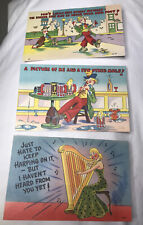 Lot 3 Vintage Asheville Post Card Company Post Cards Humor ~ Unposted ~ Clean picture