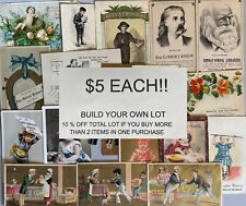 VICTORIAN TRADE CARD BUILD YOUR OWN LOT $5 EACH 10% OFF 2 0R MORE shipping $3 picture