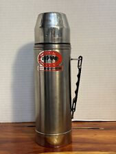 UNO-VAC Unbreakable Stainless Steel Vacuum Bottle 1 QT Easy Carry Made In USA picture