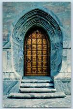 1958 Great North Door Of Singing Tower Sanctuary Lake Wales Florida FL Postcard picture