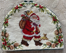 Santa with His Bag of Toys Needlepoint Christmas Toaster Cover -23 picture