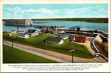 Postcard Power Dam Across The Mississippi River at Keokuk, Iowa picture