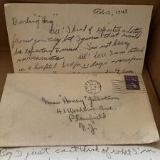 1943 Love Letter Correspondence from Rutgers University Infirmary Scarlet Fever picture