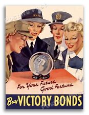 1943 Buy Victory Bonds Vintage Style WW2 Poster - 24x32 picture