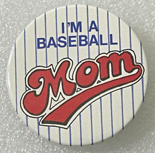 I'm a Baseball Mom Pinback Pin Button picture