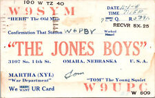 1941 W9SYM Omaha Nebraska Ham Radio Amateur QSL Card Postcard Vtg picture