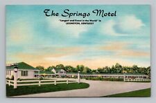 The Springs Motel Lexington Kentucky Linen Postcard Unposted U.S. 68 picture
