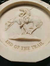 antique  End Of The Trail plaster plaque picture