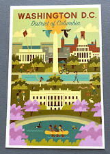 Washington DC - Geometric City Series - Lantern Press Postcard picture