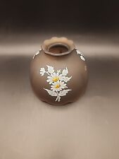 Vintage Westmoreland Brown Satin Glass Fairy Lampshade Daisies Read picture