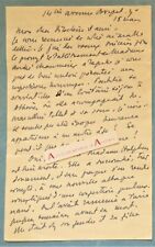 ● L.A.S Wladimir d'ORMESSON letter to André CHAUMEIX Marcellin Pellet Mrs. Halphen picture