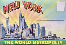 Vintage NEW YORK CITY Postcard Folder. “The World Metroplis”  18 Views picture