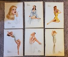 1942 Esquire Calendar Vargas Pinup Girl 12 Monthly Sheets Vintage picture