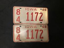 1968 Iowa Vintage License Plate picture