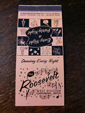 Vintage Matchcover: The Roosevelt, Ishpeming, MI Club/Bar/Lounge picture